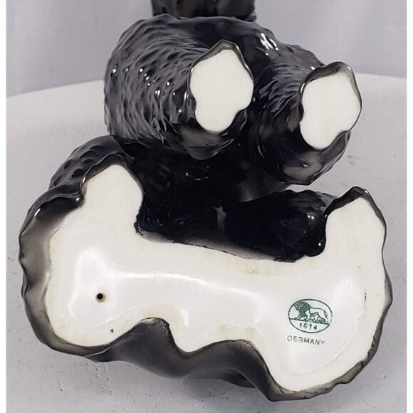 Hutschenreuther Black Poodle Figurine Sitting Hans Achtziger Germany Vintage - Picture 7 of 9